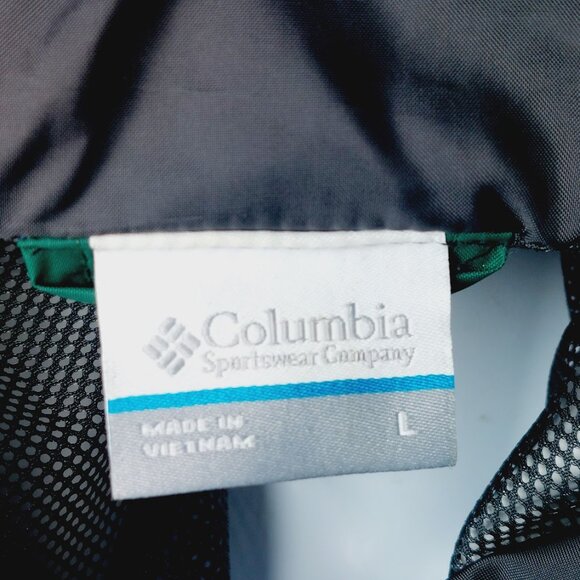 Columbia Men's Green Watertight Li Hooded Outdoor Rain Windbreaker Jacket Sz L - Picture 13 of 15